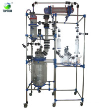 50L Jacketed Glass Reactor Vacuum double layer jacketed glass pilot reactor for sale